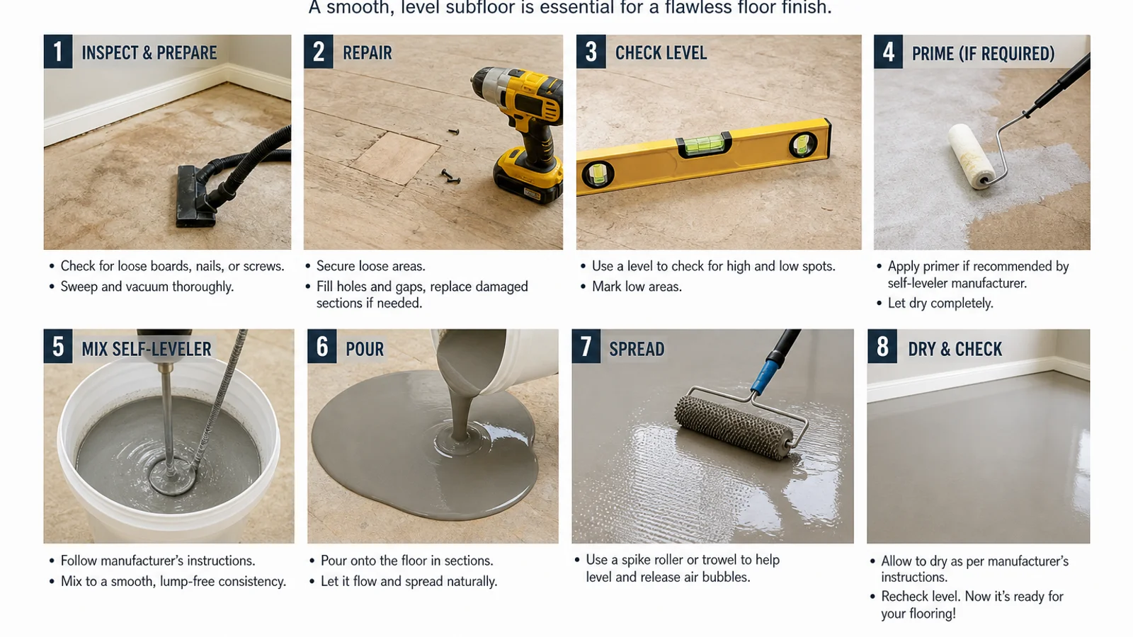 Subfloor Prep & Leveling